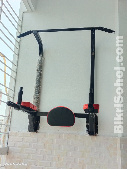 Wall mounted pull up &chin up bat